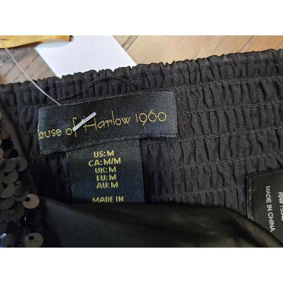 Nwt Revolve's House of Harlow 1960 Black Sequin Halter 1161 - Picture 6 of 8